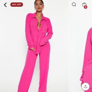 Hot pink pant Set